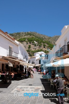 Mijas, Andalucia/spain - July 3 : Cafes In Mijas Andalucia Spain… Stock Photo