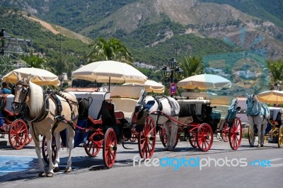 Mijas, Andalucia/spain - July 3 : Horse And Carriage In Mijas An… Stock Photo