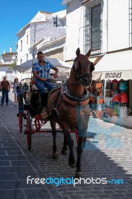 Mijas, Andalucia/spain - July 3 : Horse And Carriage In Mijas An… Stock Photo