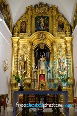 Mijas, Andalucia/spain - July 3 : Interior Church Of The Immacul… Stock Photo