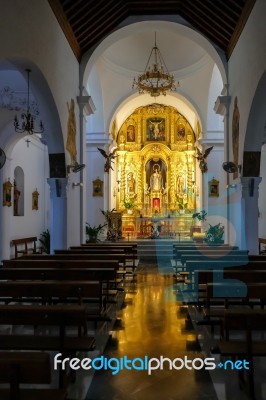 Mijas, Andalucia/spain - July 3 : Interior Church Of The Immacul… Stock Photo