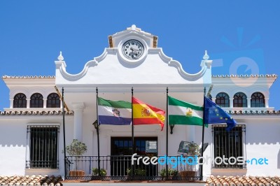 Mijas, Andalucia/spain - July 3 : Municipal Building In Mijas An… Stock Photo