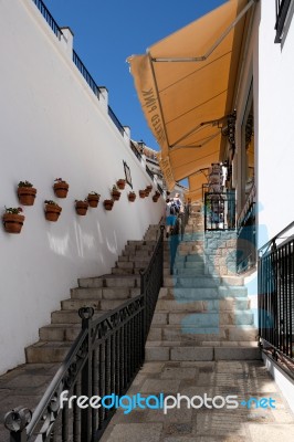 Mijas, Andalucia/spain - July 3 : People Exploring Mijas Andaluc… Stock Photo