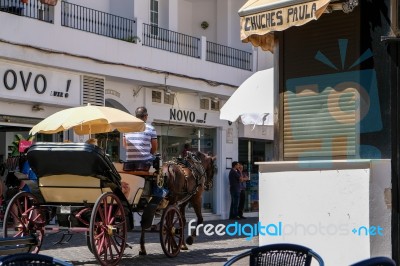 Mijas, Andalucia/spain - July 3 : People Exploring Mijas Andaluc… Stock Photo