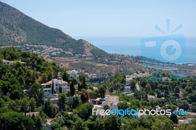 Mijas, Andalucia/spain - July 3 : View From Mijas In  Andalucia Stock Photo