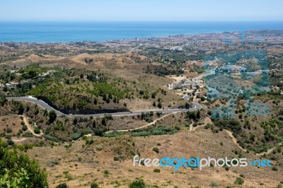 Mijas, Andalucia/spain - July 3 : View From Mijas In  Andalucia Stock Photo