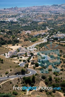 Mijas, Andalucia/spain - July 3 : View From Mijas In  Andalucia Stock Photo