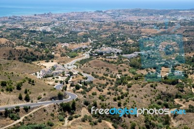 Mijas, Andalucia/spain - July 3 : View From Mijas In  Andalucia Stock Photo