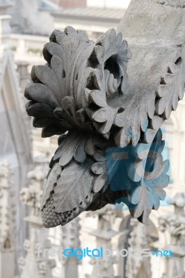 Milan, Italy/europe - Fbruary 23 : Detail Of The Duomo In Milan Stock Photo