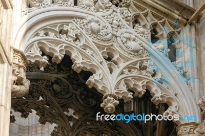 Milan, Italy/europe - Fbruary 23 : Detail Of The Duomo In Milan Stock Photo