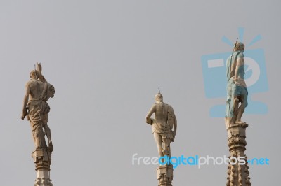 Milan, Italy/europe - Fbruary 23 : Detail Of The Skyline Of The Stock Photo