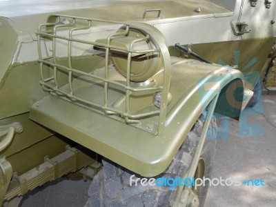 Military Cars, Equipment, Retro Items And Elements Stock Photo