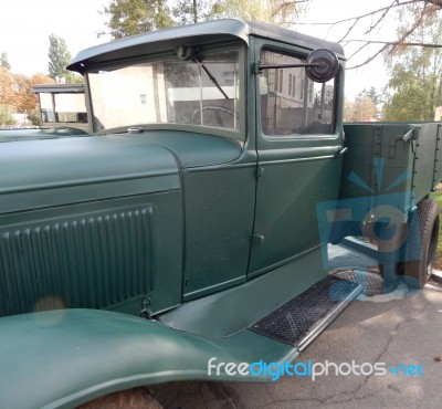 Military Cars, Equipment, Retro Items And Elements  Stock Photo