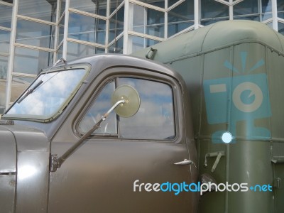 Military Cars, Equipment, Retro Items And Elements  Stock Photo