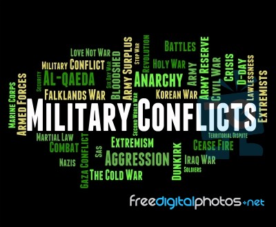 Military Conflicts Shows Combat Defence And Fighting Stock Image