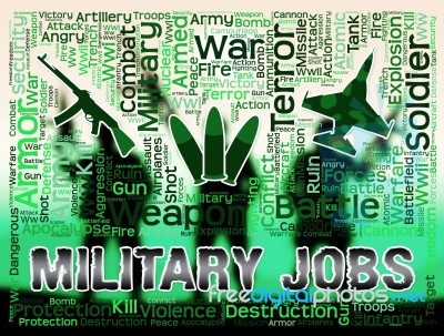 Military Jobs Shows Army Hiring And Employment Stock Image