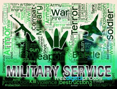 Military Service Means Defense Forces And Army Stock Image