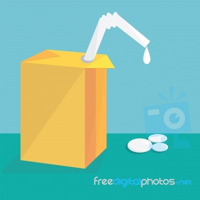 Milk Box Stock Image