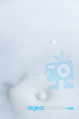 Milk Droplet Stock Photo