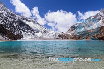 Milk Lake At Yading Stock Photo