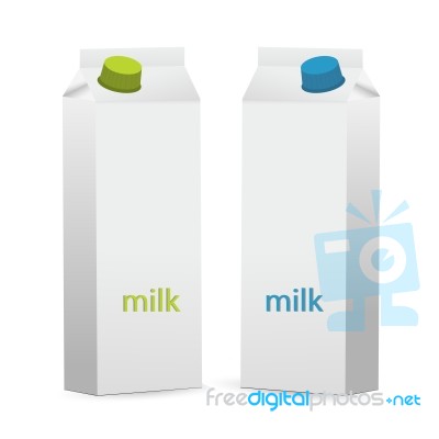 Milk Packets Stock Image