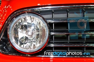 Mini Cooper Countryman's Headlight Stock Photo