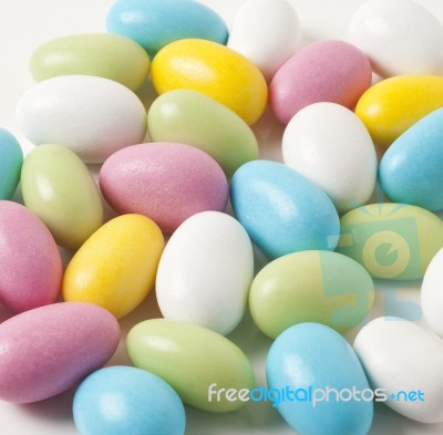 Mini Easter Eggs Stock Photo