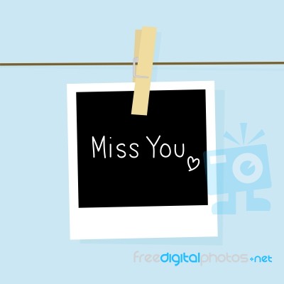 Miss You Card Stock Image