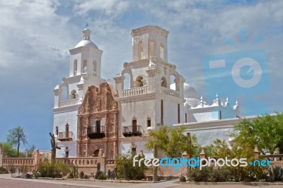 Mission San Xavier Del Bac Stock Photo