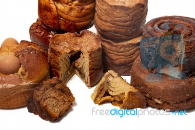 Mix Of Portuguese Folar Cakes Stock Photo