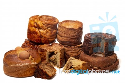 Mix Of Portuguese Folar Cakes Stock Photo