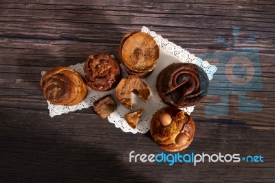 Mix Of Portuguese Folar Cakes Stock Photo