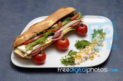 Mixed Sandwich Stock Photo