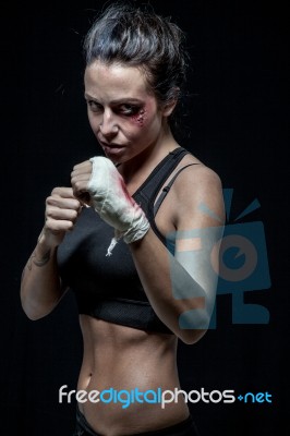 Mma Fighter Stock Photo