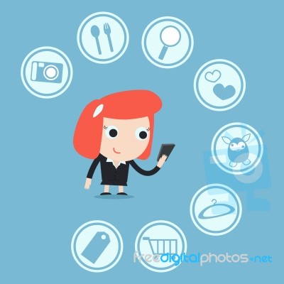 Mobile Applications Stock Image