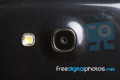 Mobile Camera Lens Stock Photo