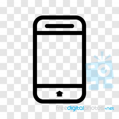 Mobile Icon -  Iconic Design Stock Image