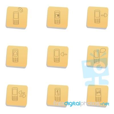 Mobile Icons Stock Image