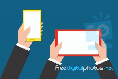 Mobile Phone And Tablet Stock Image