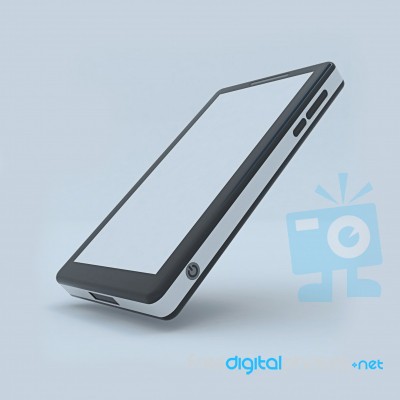 Mobile Phone Created By 3d Software Stock Image