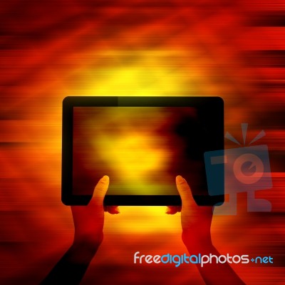 Mobile Phone, Tablet PC Or Other Palm Gadget Abstract Background… Stock Image