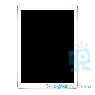 Mockup Tablet Isolated On White Background Stock Image