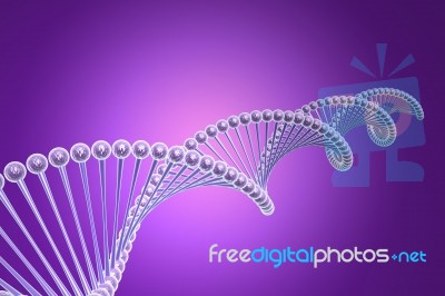 Model Of Twisted Dna Chain Stock Image