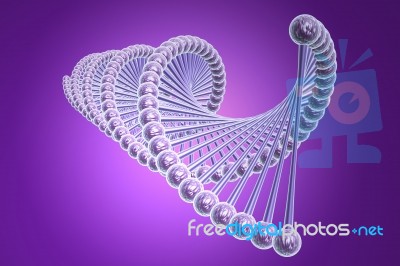 Model Of Twisted Dna Chain Stock Image