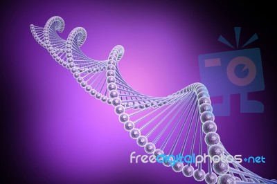 Model Of Twisted Dna Chain Stock Image