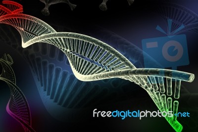 Model Of Twisted Dna Chain Stock Image