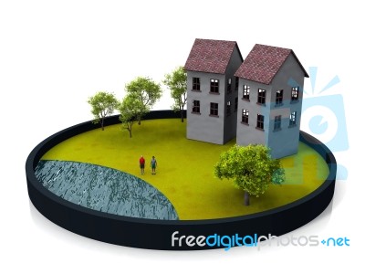 Model residential house Stock Image