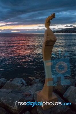 Modern Art Statue In Montreux Switzerland Stock Photo