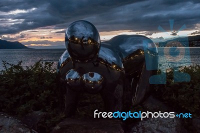 Modern Art Statue In Montreux Switzerland Stock Photo