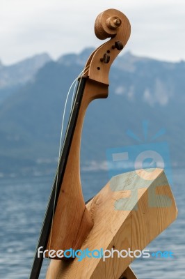 Modern Art Statue In Montreux Switzerland Stock Photo